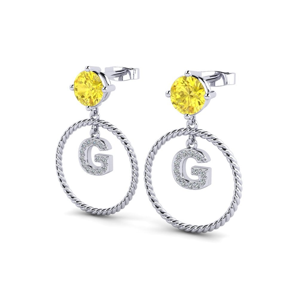 Yellow Sapphire Women's Earring Noss G