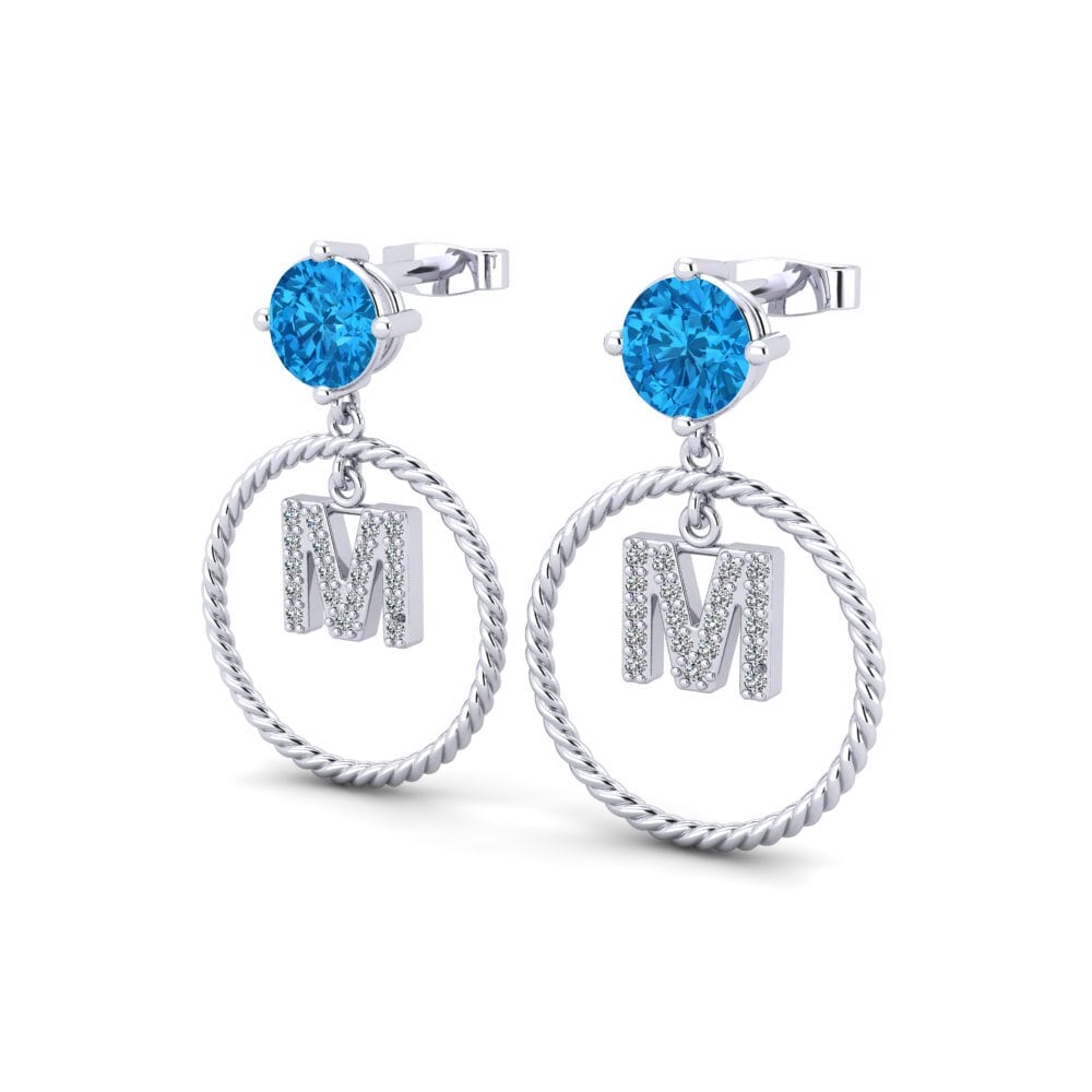 Blue Topaz Women's Earring Noss M