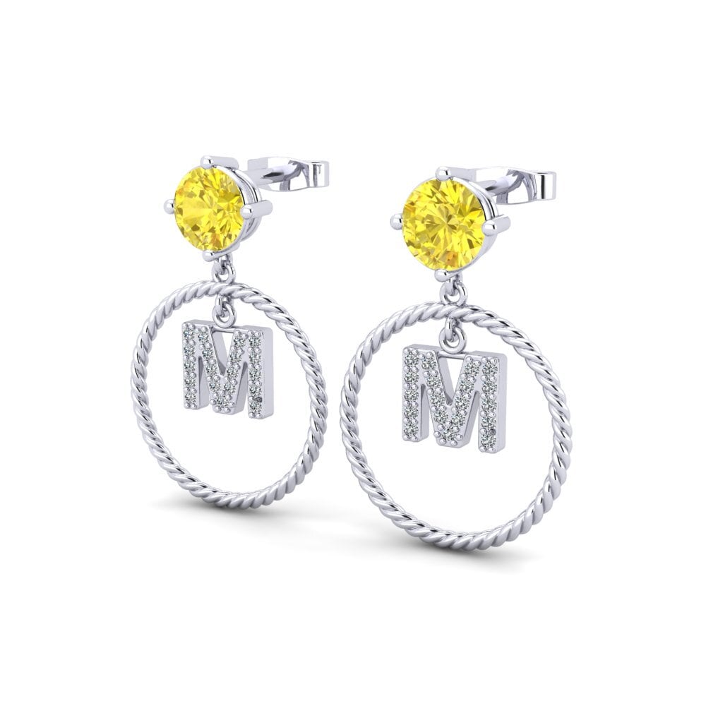 Yellow Sapphire Women's Earring Noss M