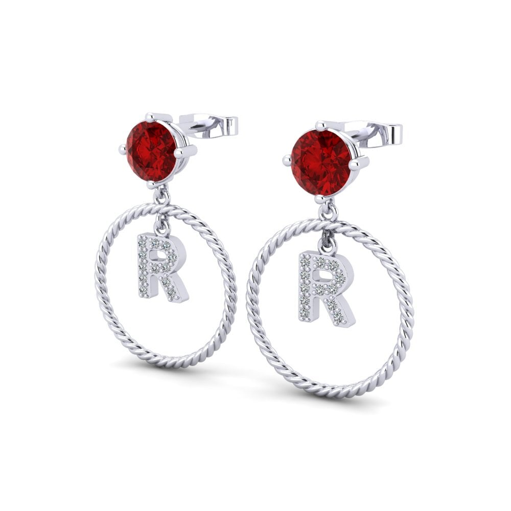 Ruby (Lab Created) Women's Earring Noss R