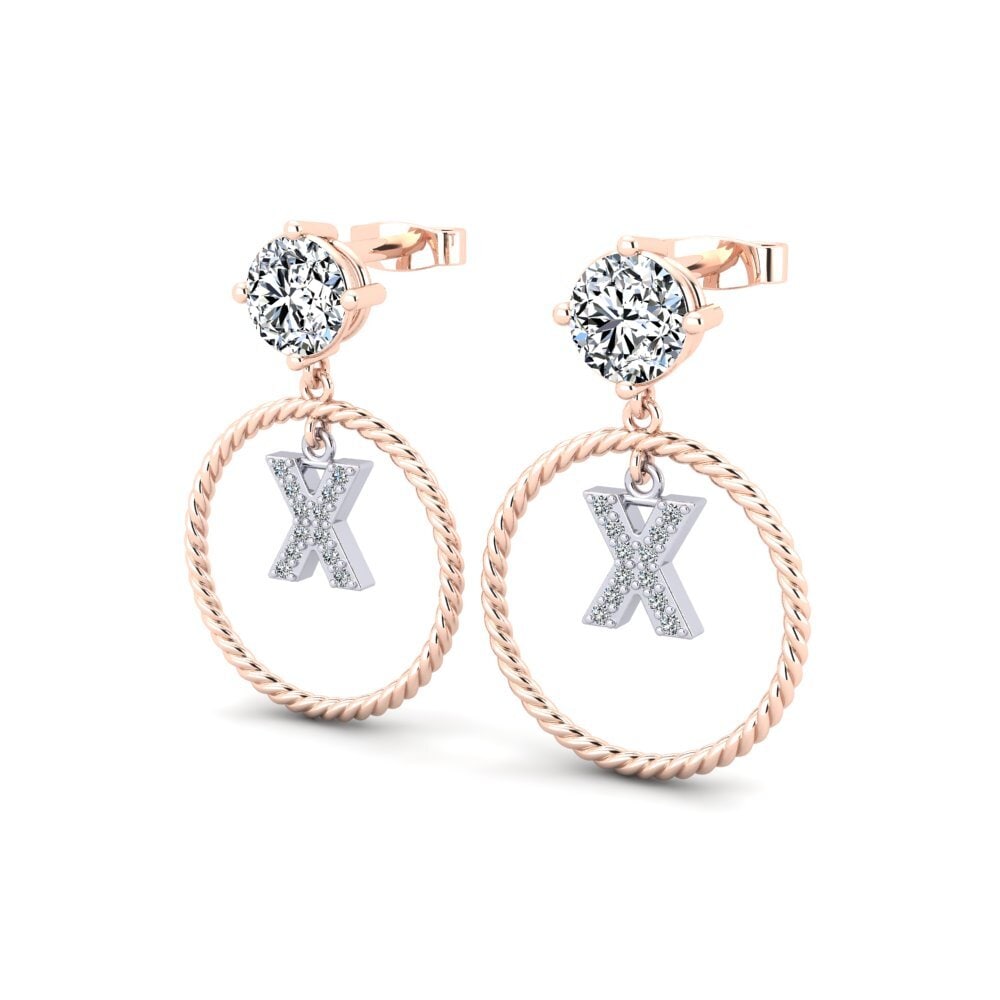 14ct Rose & White Gold Women's Earring Noss X