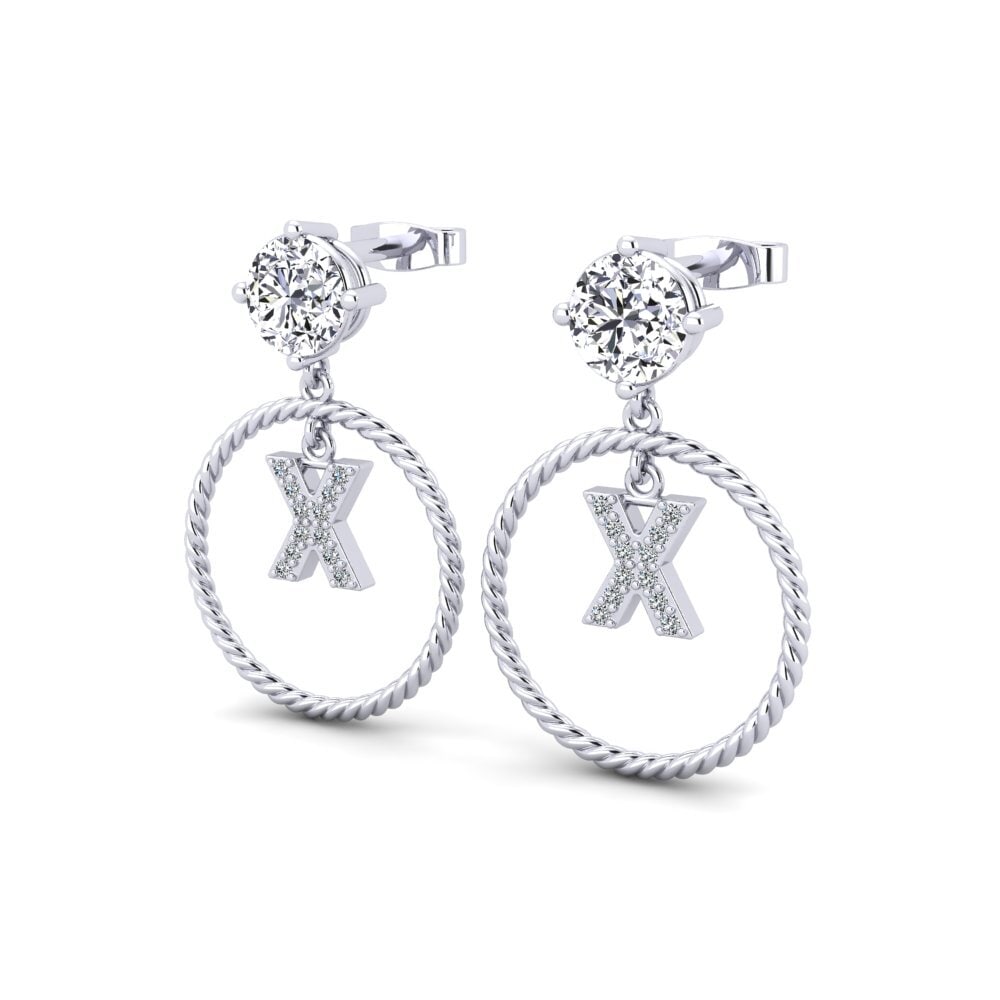 Laboratorieskabt diamant Kvindes ørering Noss X