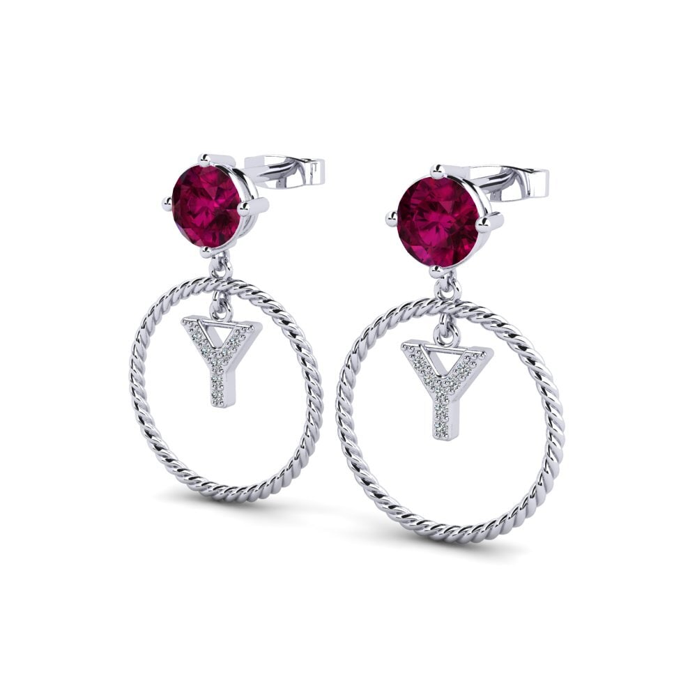 Rhodolite Garnet Women's Earring Noss Y