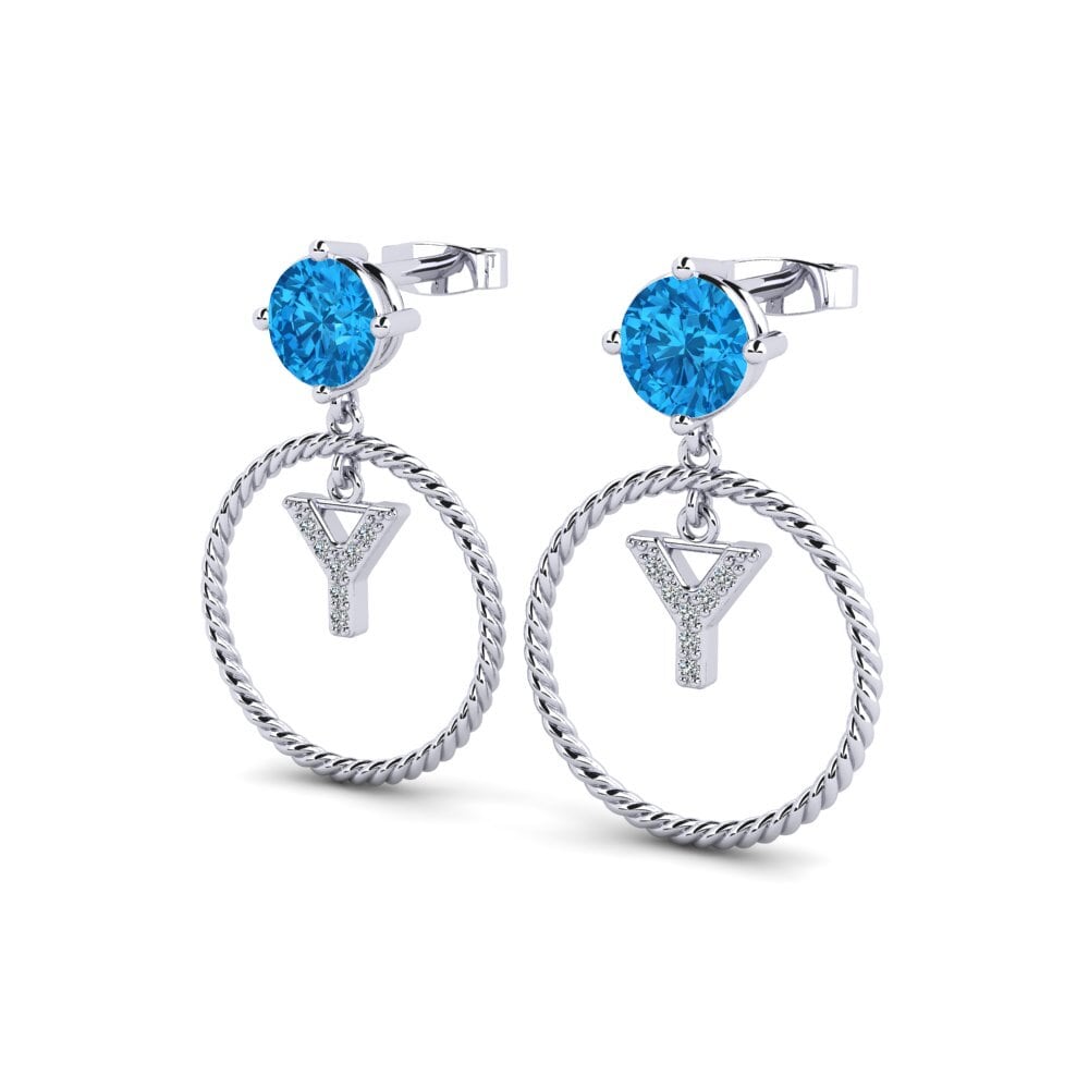 Blue Topaz Women's Earring Noss Y