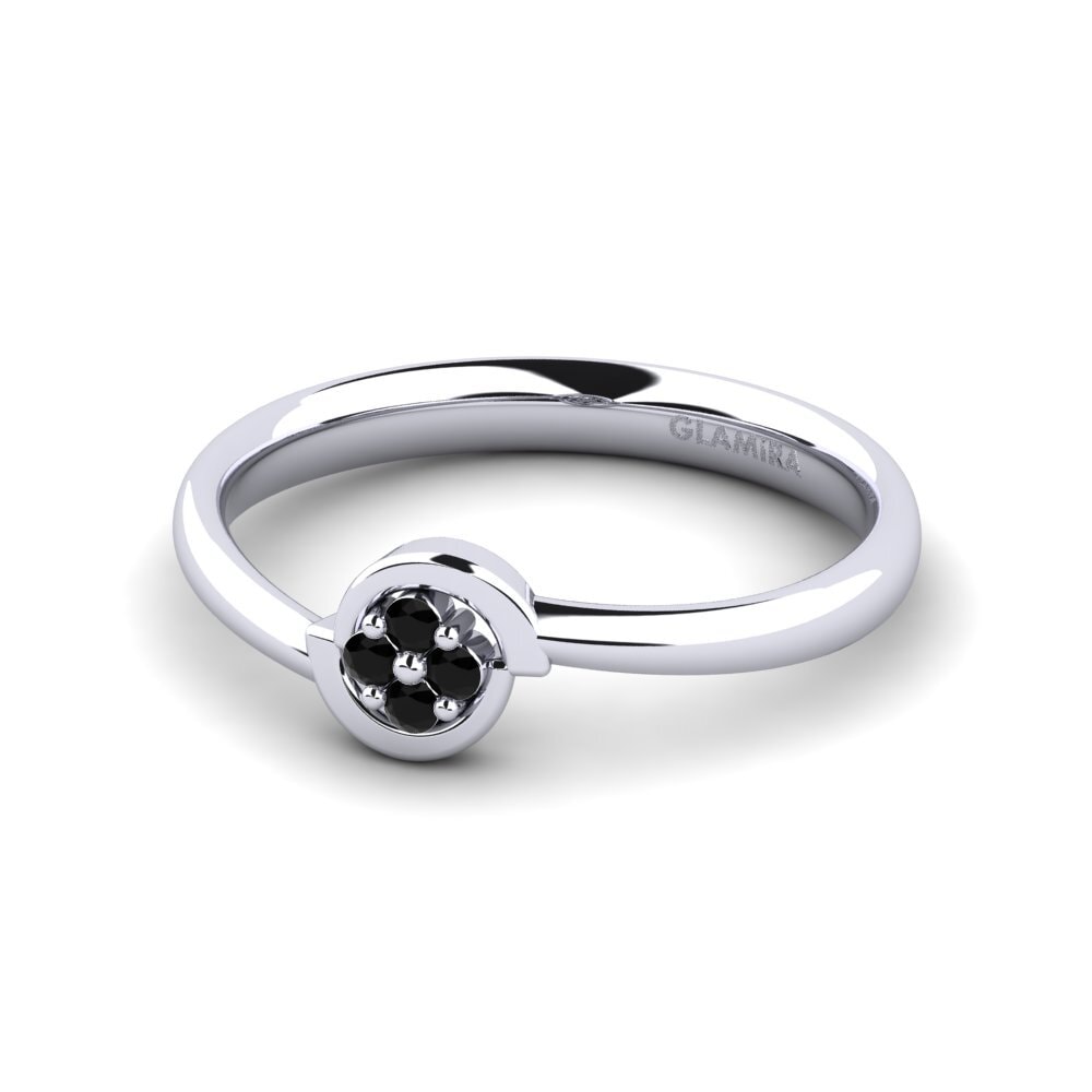 Black Onyx Engagement Ring Alcuni