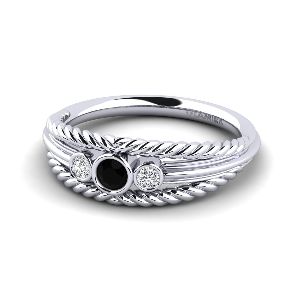 Diamante Negro Anillo de compromiso Audry