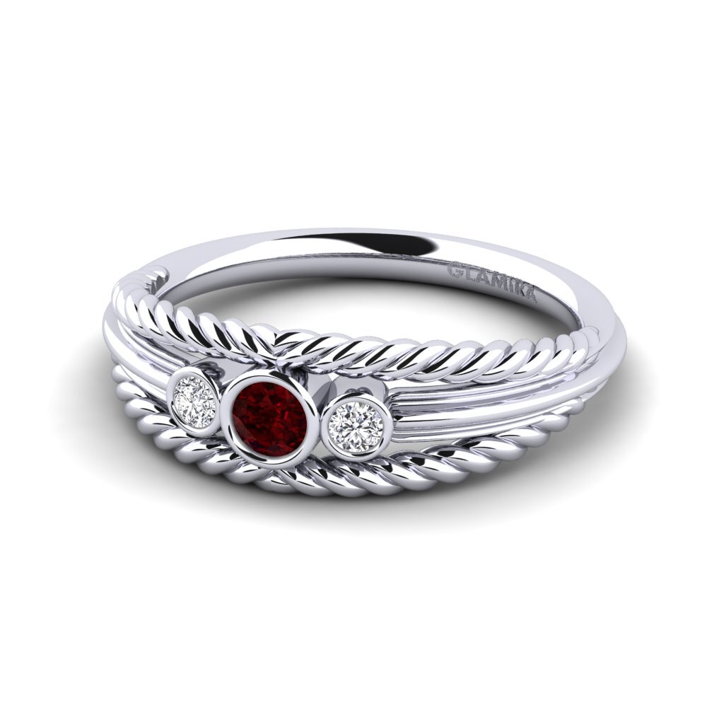 Garnet Engagement Ring Audry