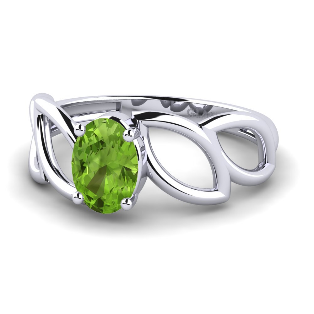 Peridot Engagement Ring Demoiselle