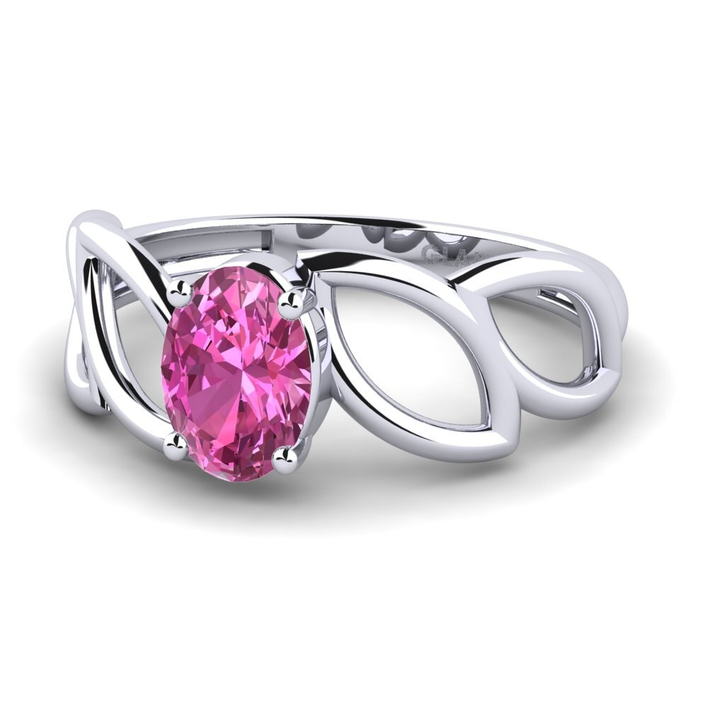 Pink Topaz Engagement Ring Demoiselle