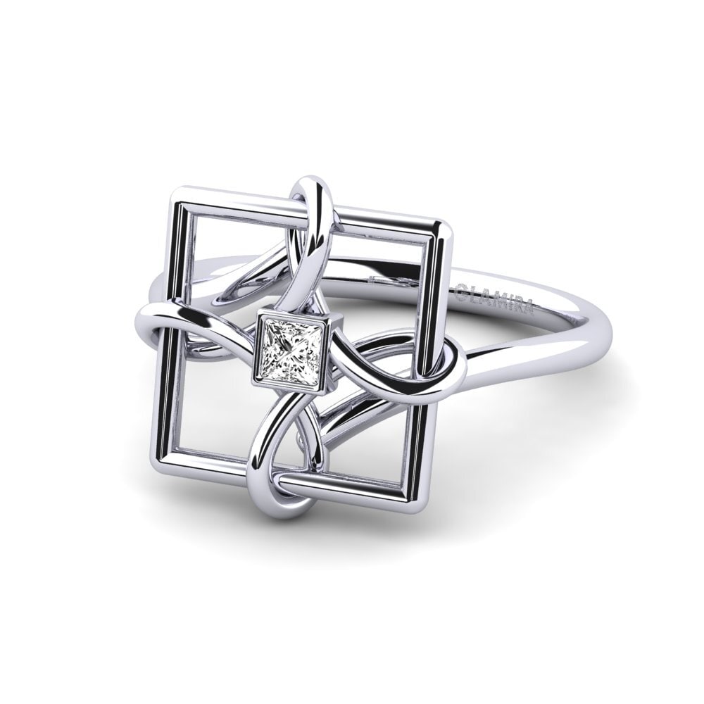 Princesa Moissanita Anillo Figlio