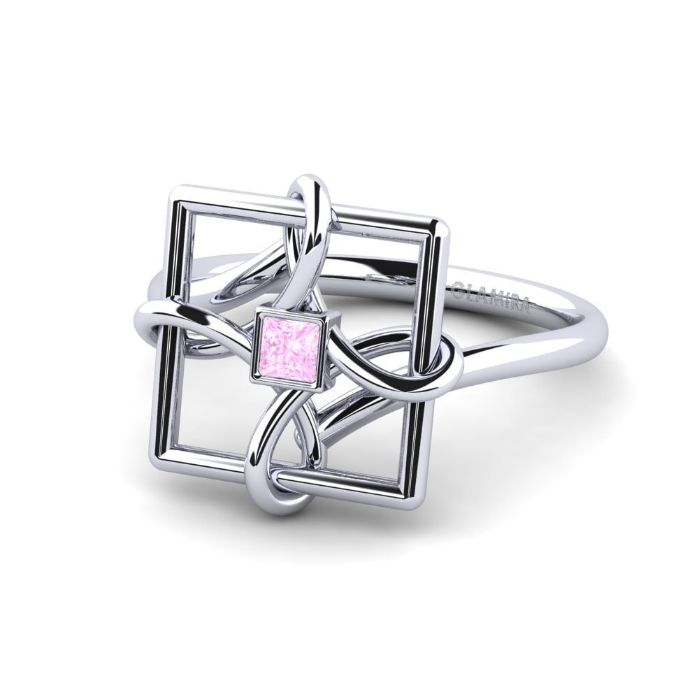 Princesa Zafiro Rosado Anillo Figlio