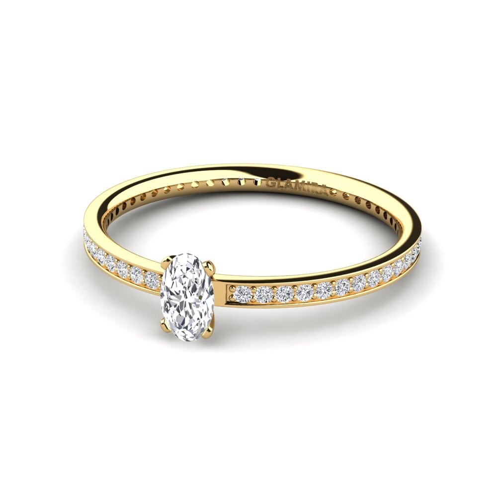 14ct Yellow Gold Lab Grown Diamond Women's Ring Guerino