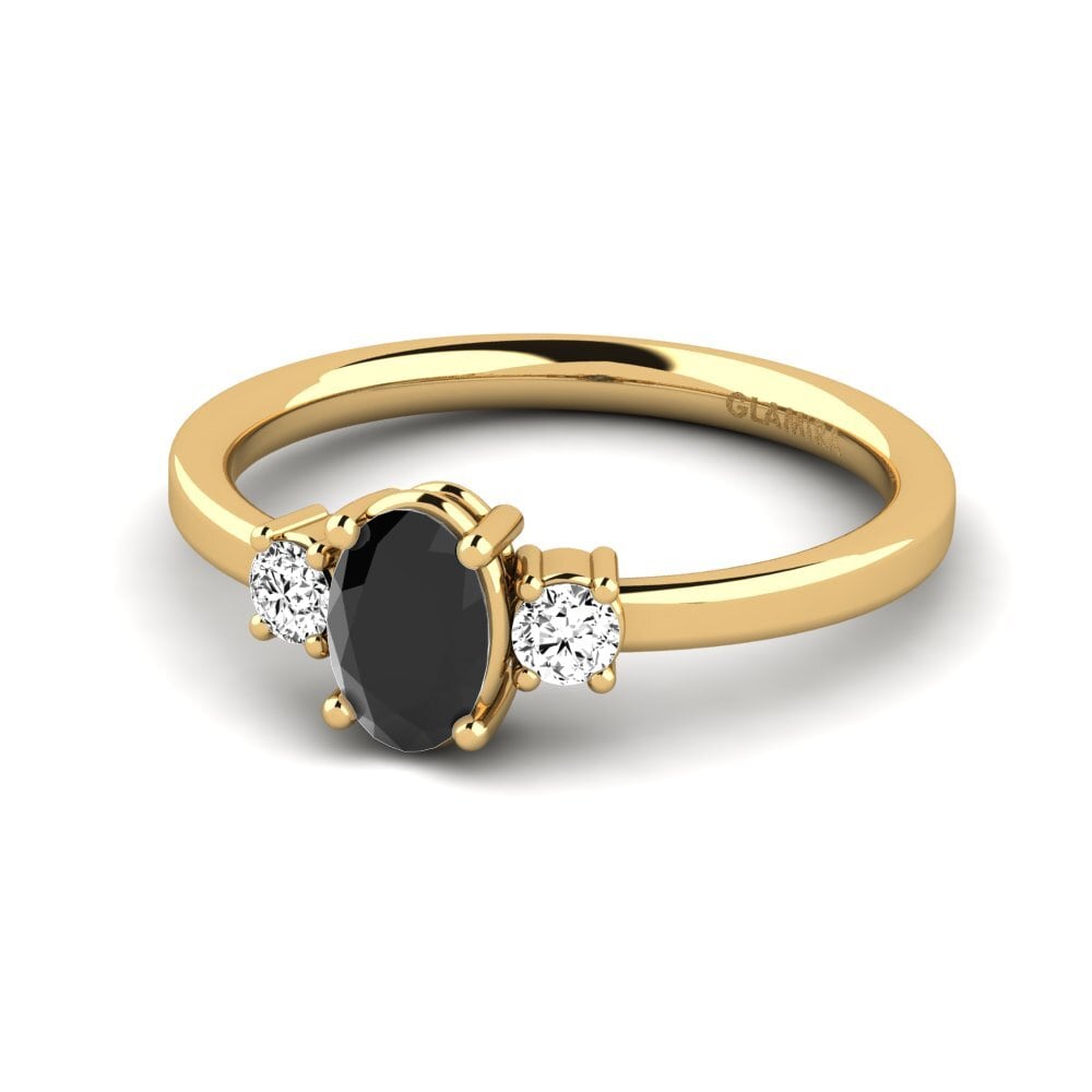 Ónix Negro Anillo de compromiso Multipla