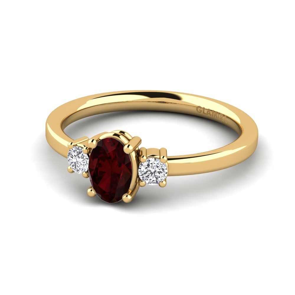 Garnet Engagement Ring Multipla