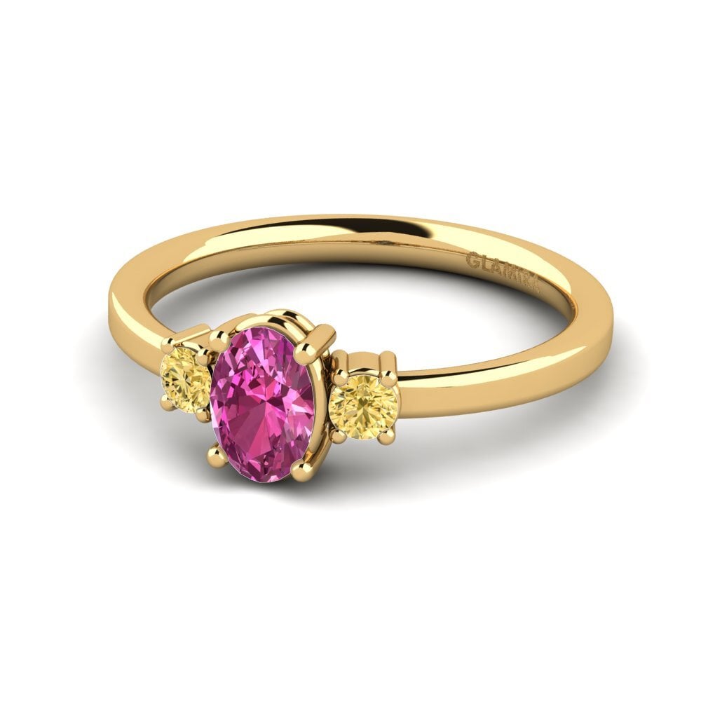 Pink Topaz Engagement Ring Multipla