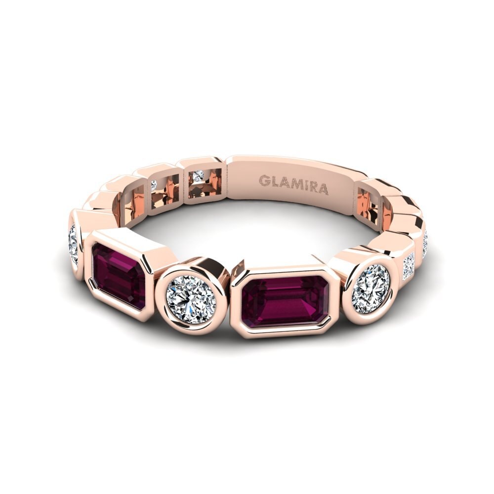14K Rood Goud Smaragd Ringen Parages