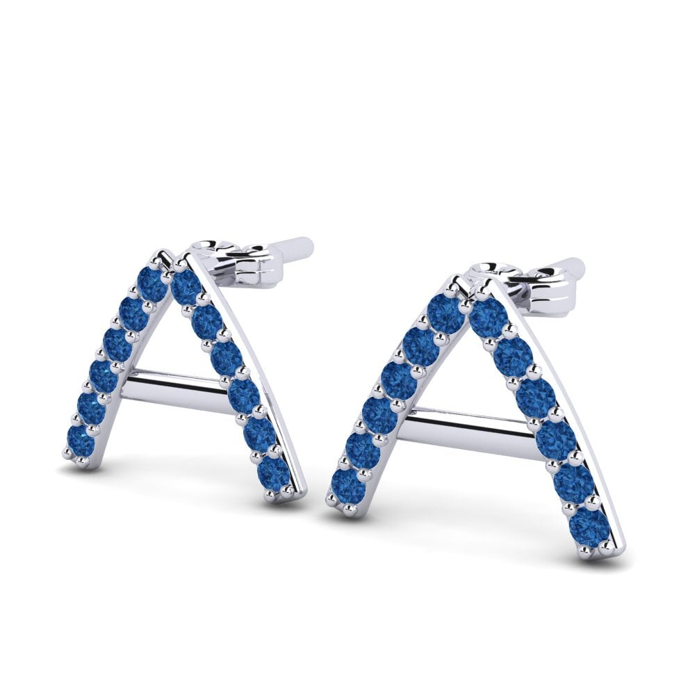 Dark Blue Zirconia Women's Earring Deviera A
