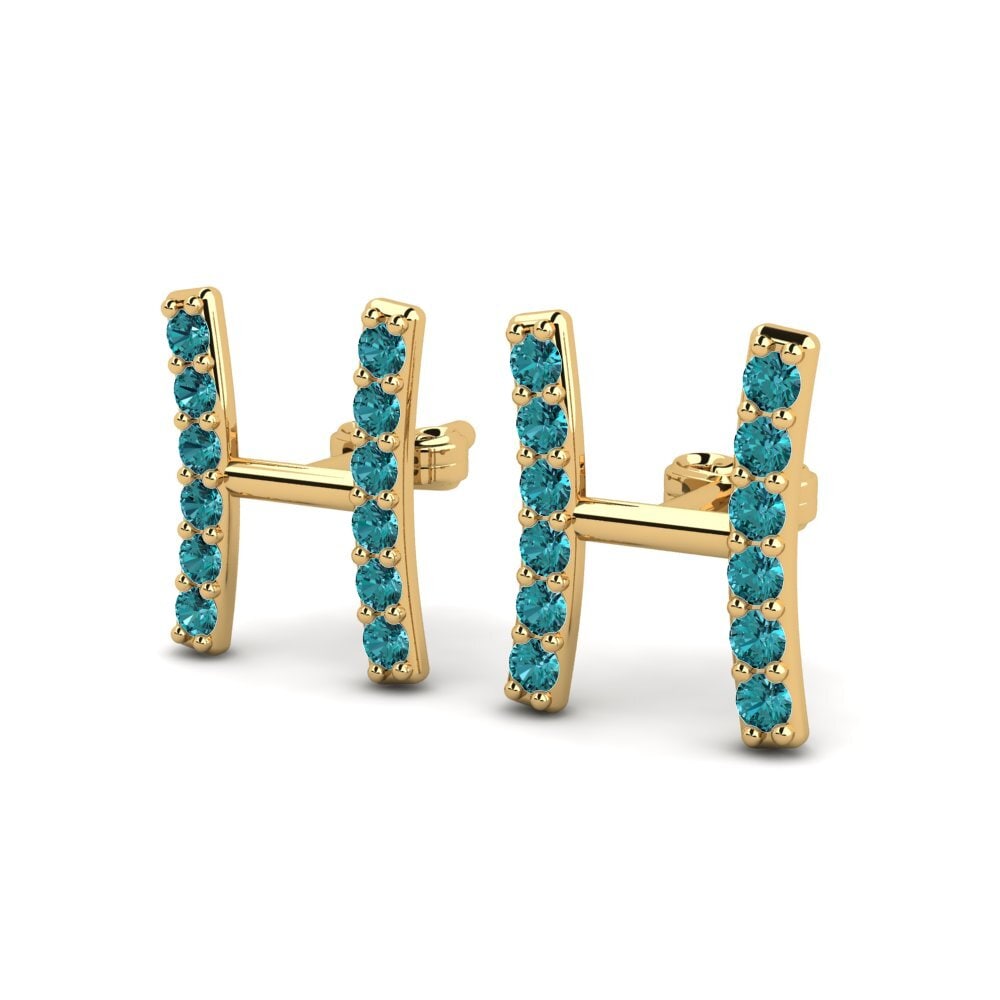 Blue Diamond Women's Earring Deviera H