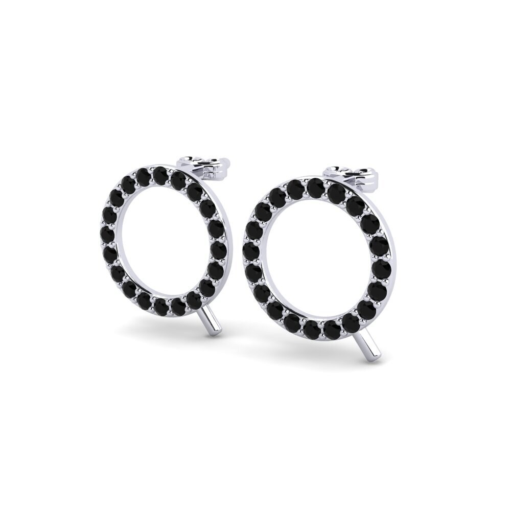 Black Sapphire Women's Earring Deviera Q