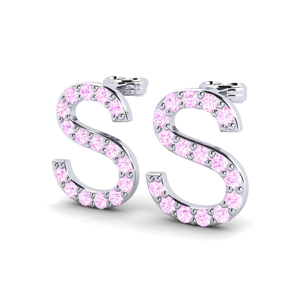 Pink Sapphire Women's Earring Deviera S