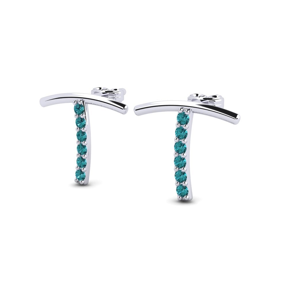Blue Diamond Women's Earring Deviera T