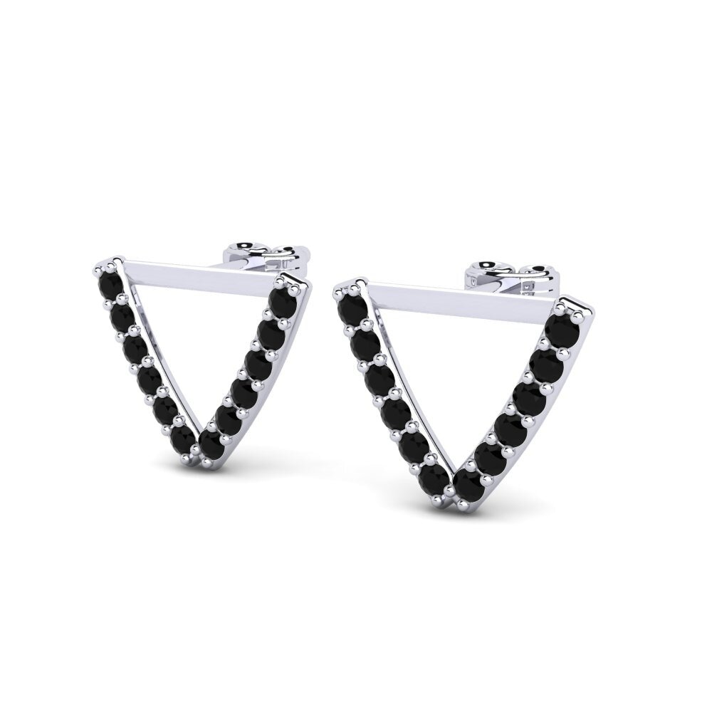 Black Sapphire Women's Earring Deviera V