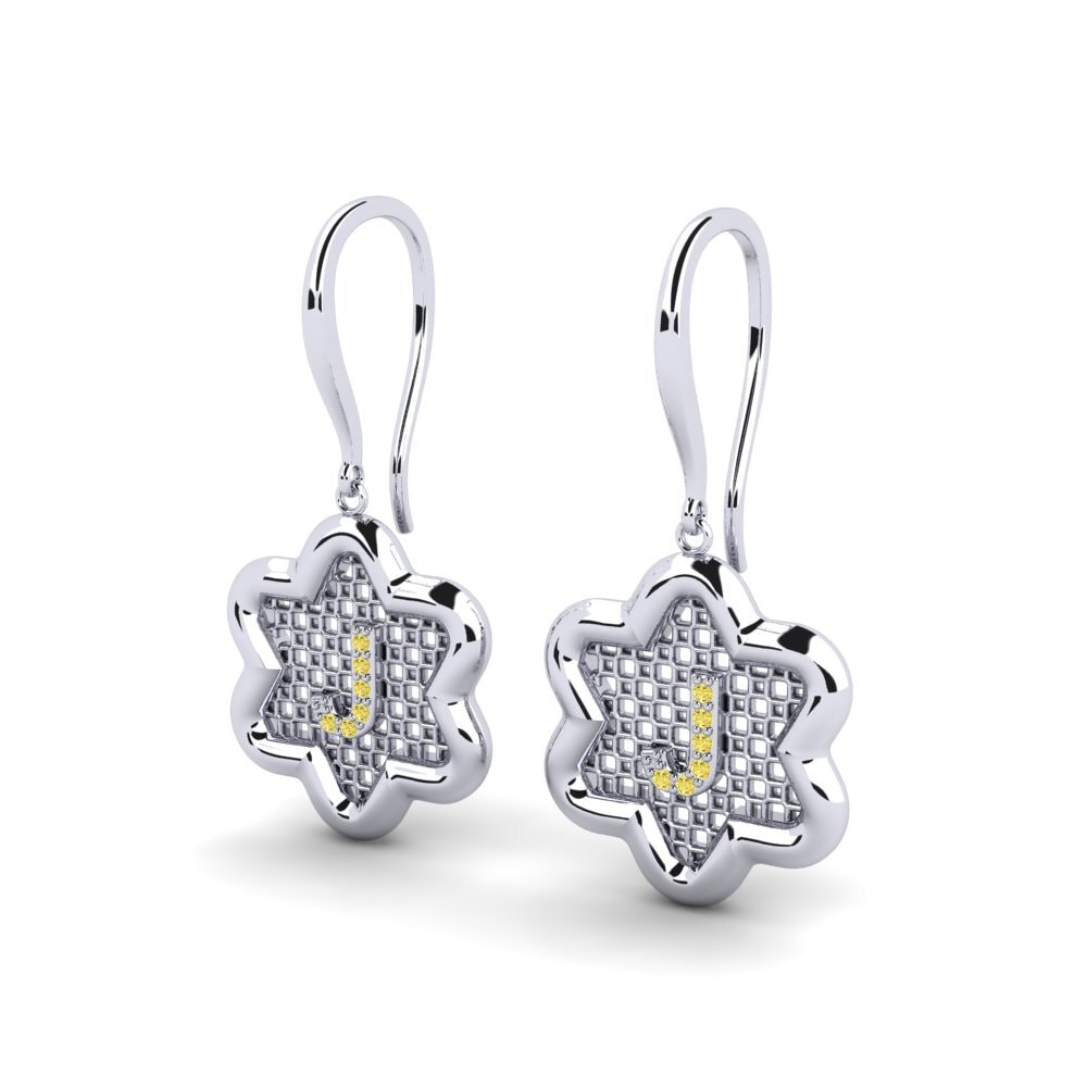 Yellow Sapphire Women's Earring Girandole J