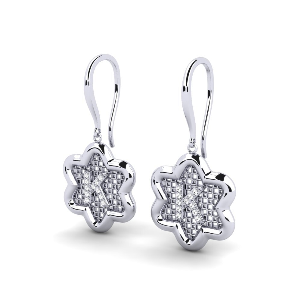 White sapphire Women's Earring Girandole K