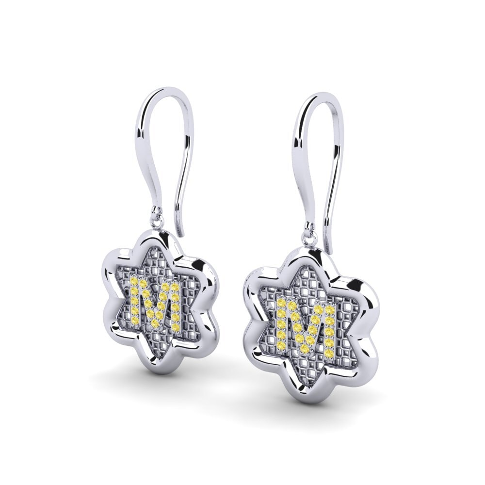 Yellow Sapphire Women's Earring Girandole M
