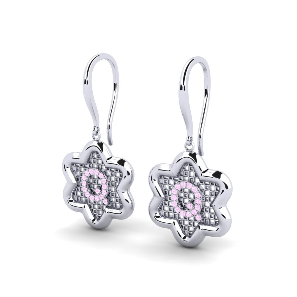 Pink Sapphire Women's Earring Girandole Q