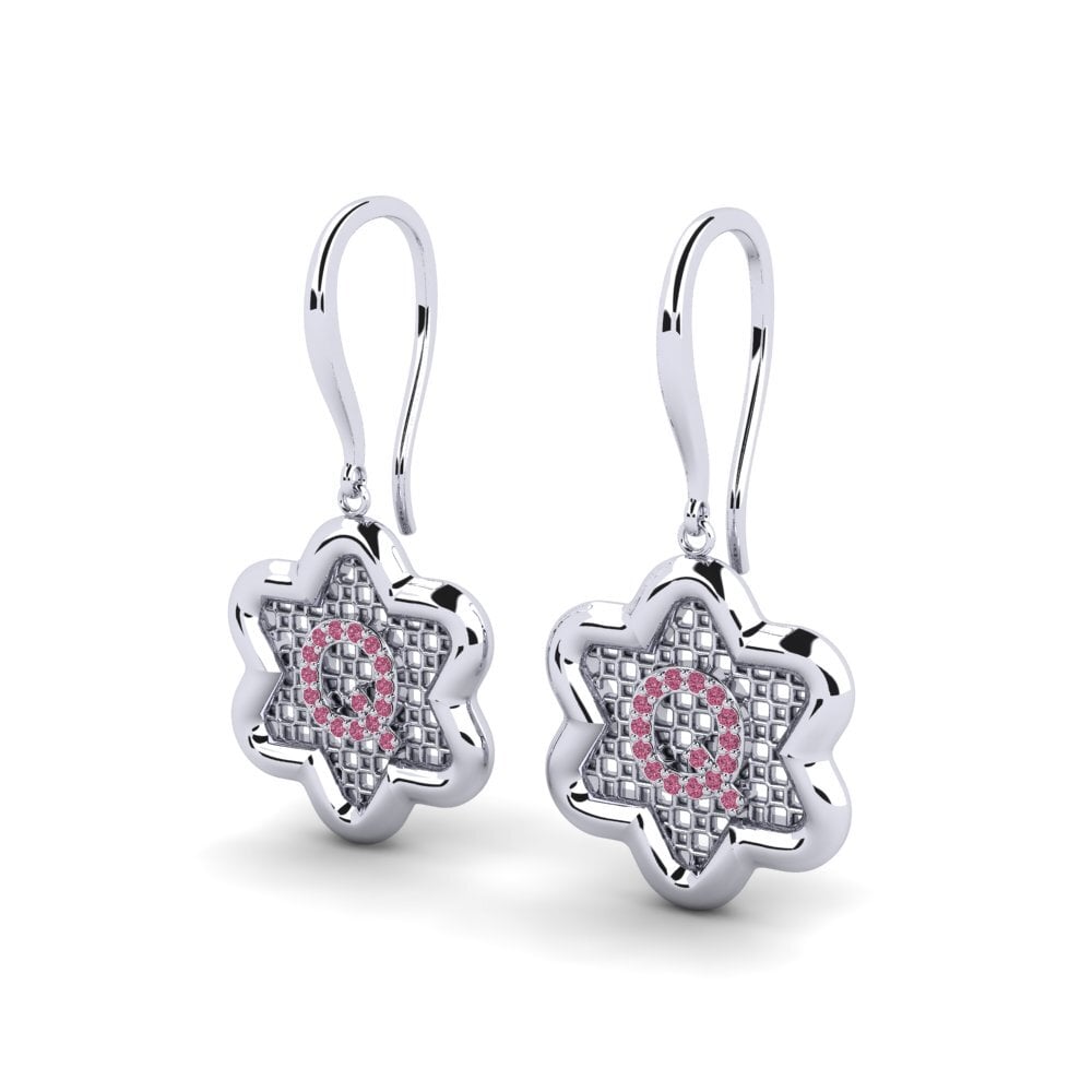 Granate Rhodolite Pendiente de mujer Girandole Q