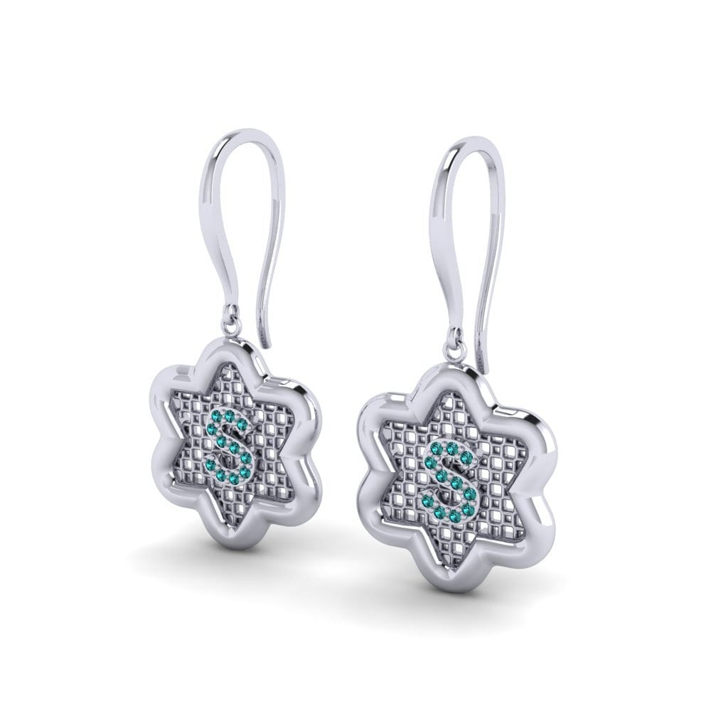 Blue Diamond Women's Earring Girandole S