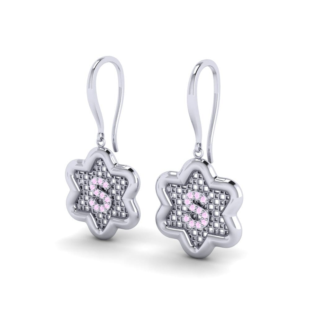 Pink Sapphire Women's Earring Girandole S