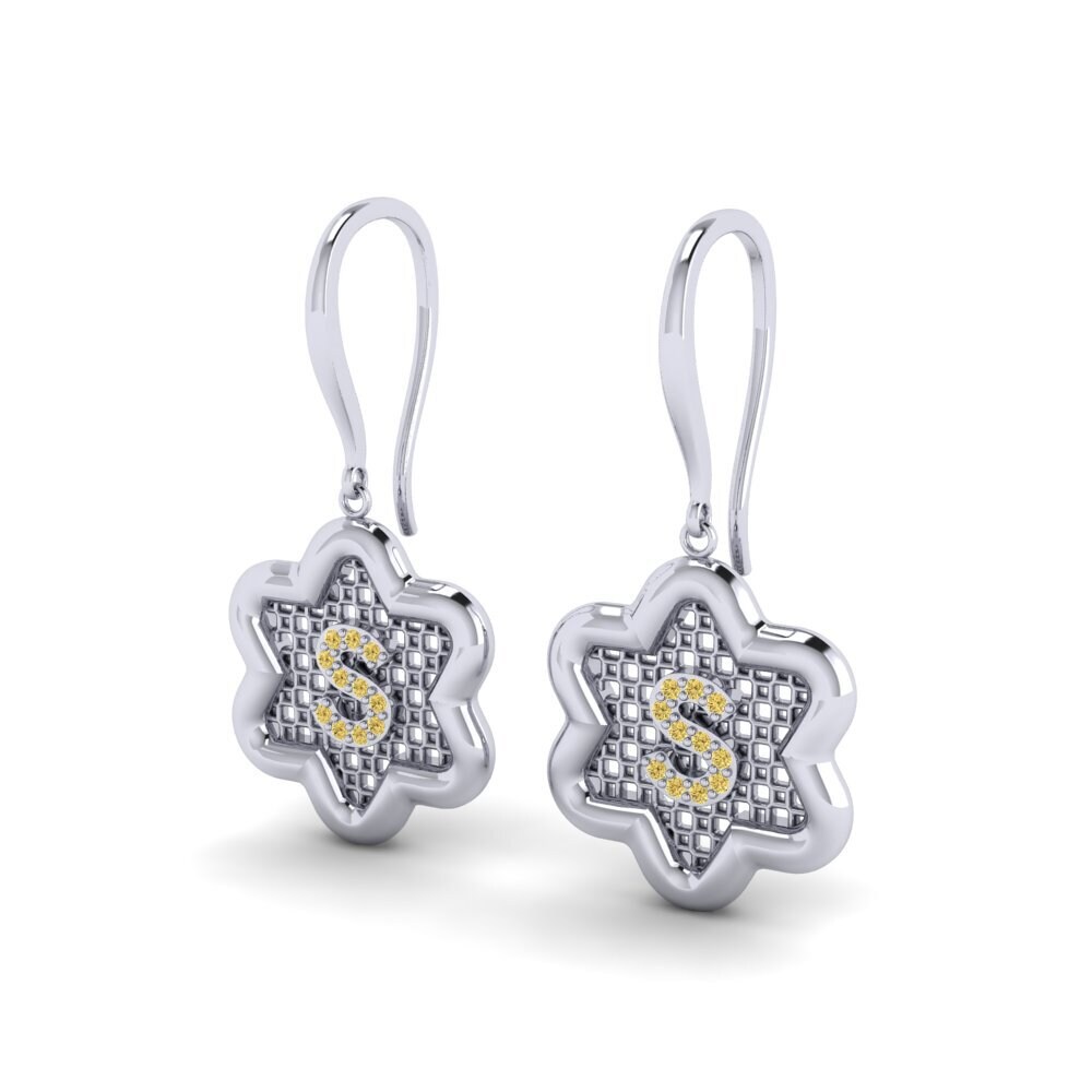 Yellow Diamond Women's Earring Girandole S