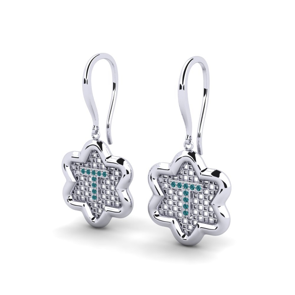 Blue Diamond Women's Earring Girandole T