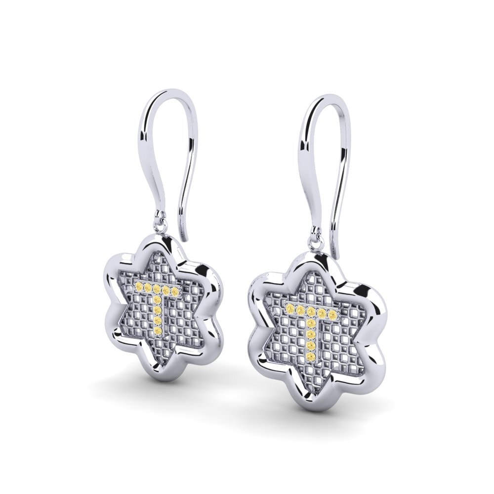 Yellow Diamond Women's Earring Girandole T