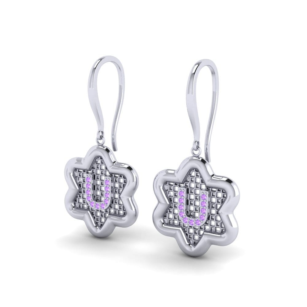 Amethyst Women's Earring Girandole U