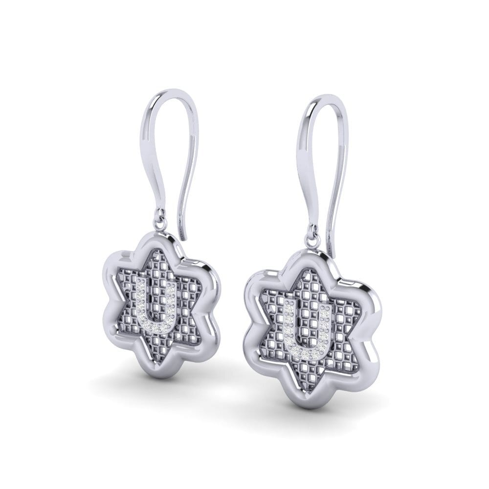 White sapphire Women's Earring Girandole U
