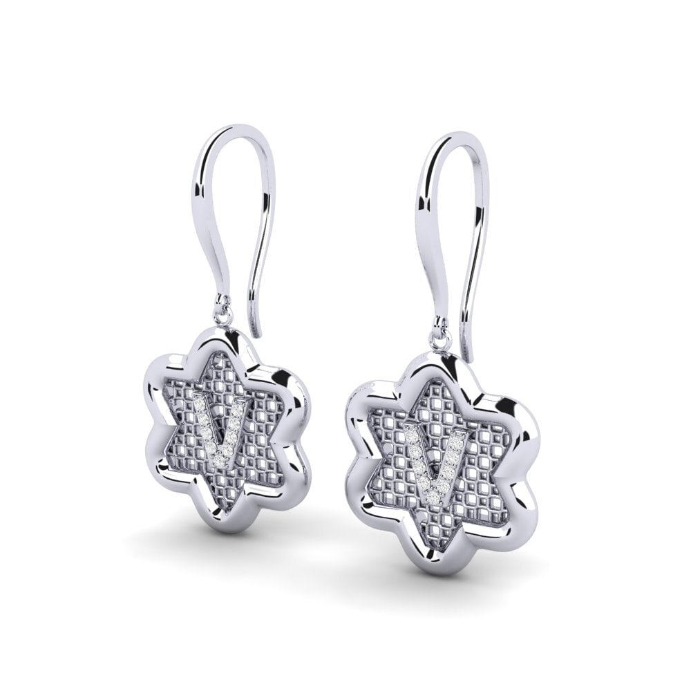 White sapphire Women's Earring Girandole V