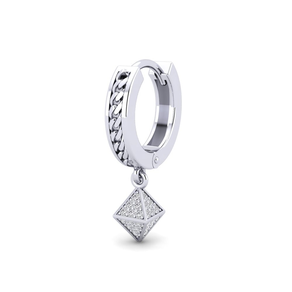 925 stříbro Diamant Brilliant Pánské náušnice Cheminessa