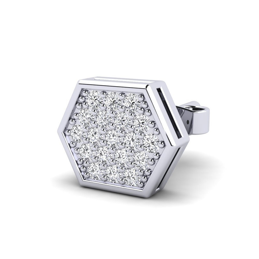 Laboratorně vytvořené diamanty Pánské náušnice Click