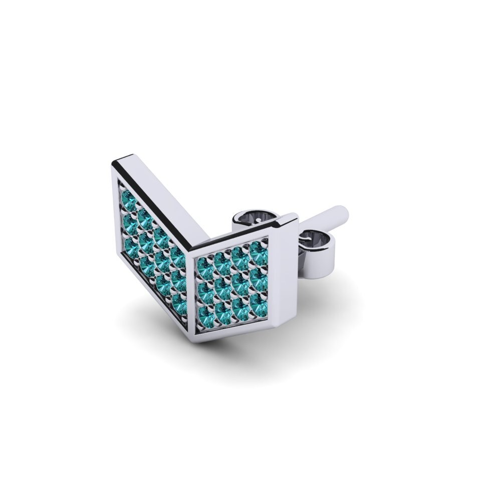 Modrý diamant Pánské náušnice Gaddi