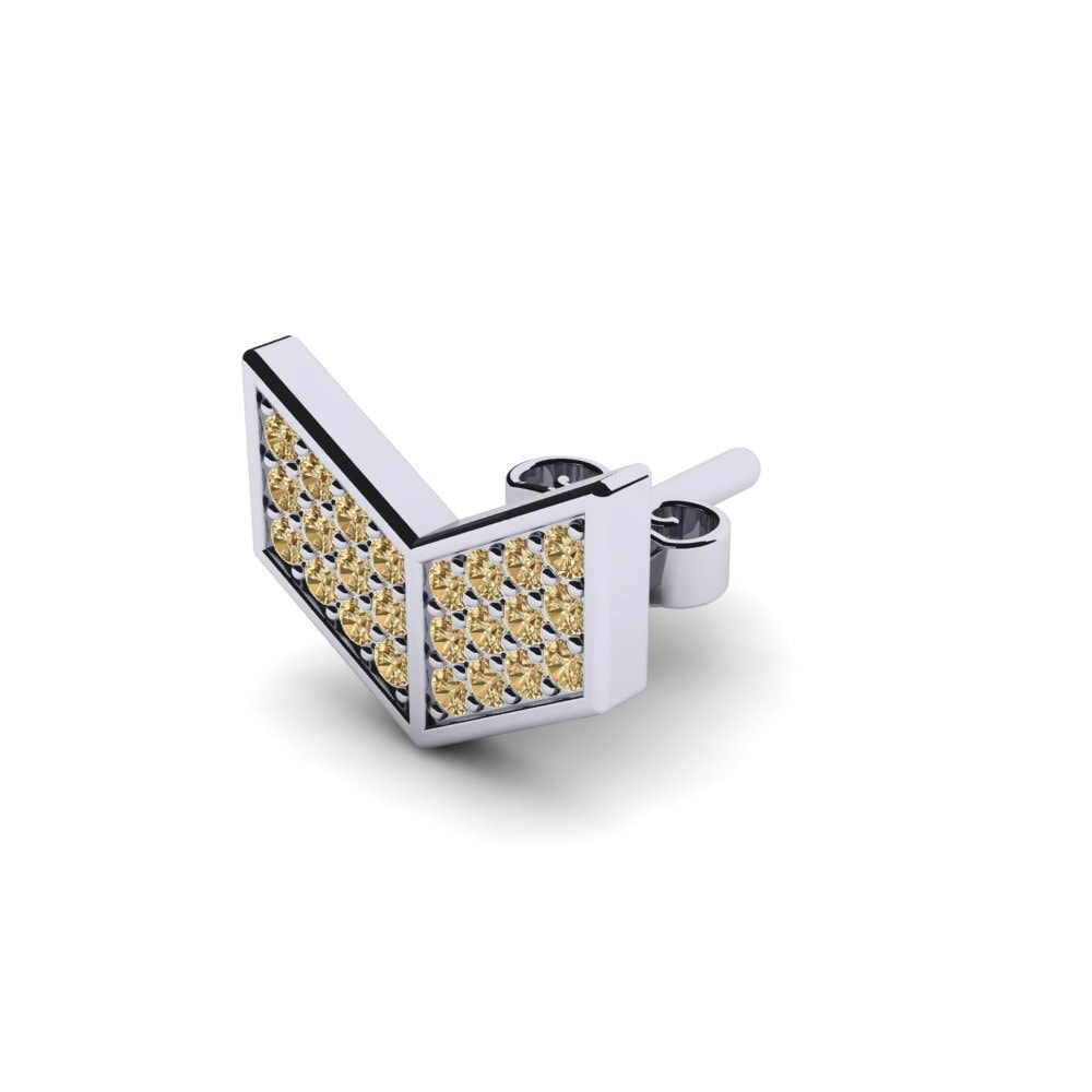 Diamante café Pendiente para hombre Gaddi