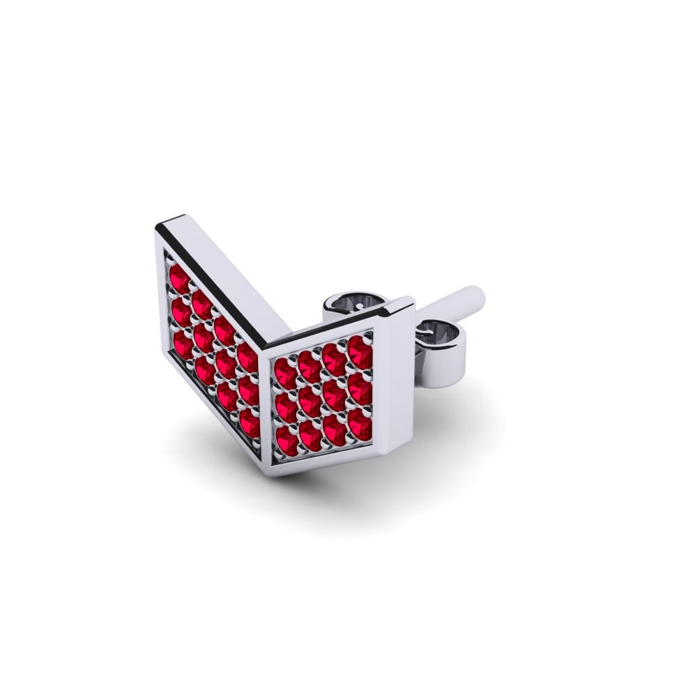 Red Zirconia Men's Earring Gaddi