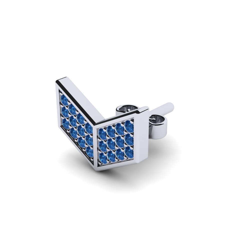 Circonita Azul Oscuro Pendiente para hombre Gaddi