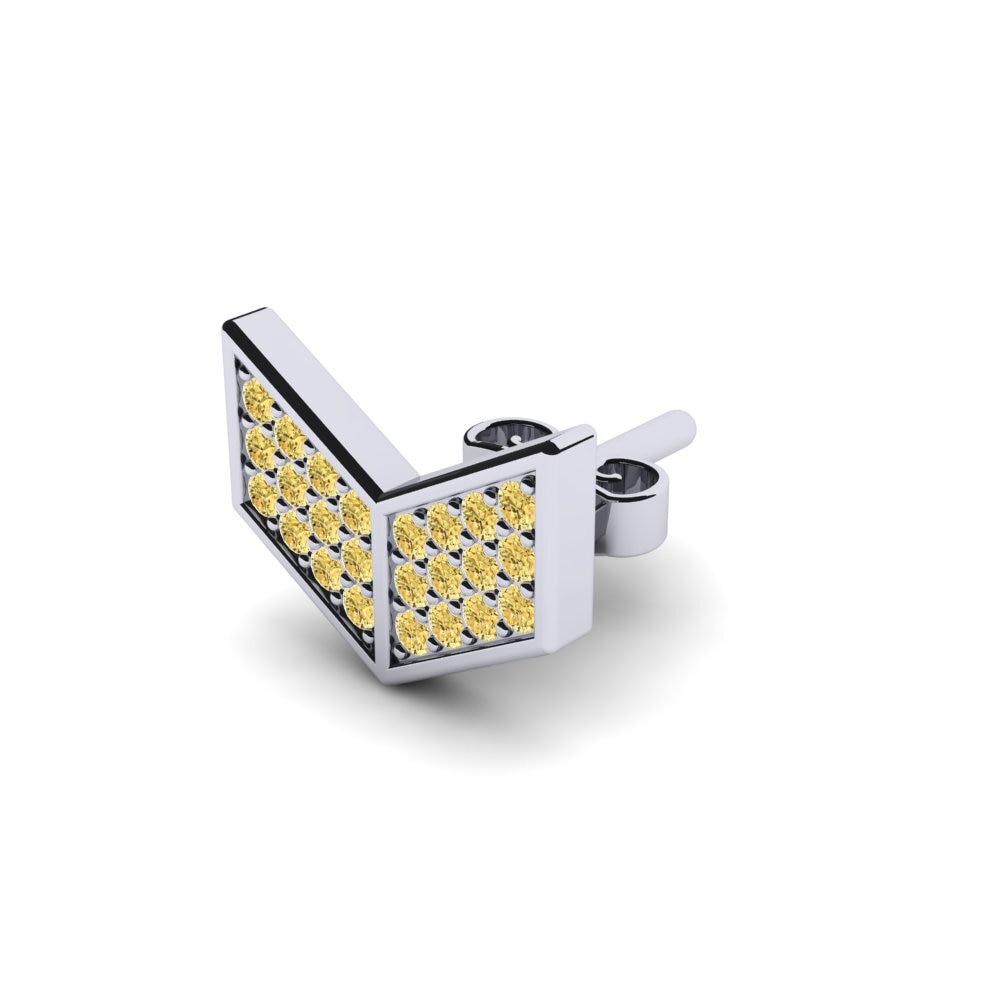 Žlutý diamant Pánské náušnice Gaddi