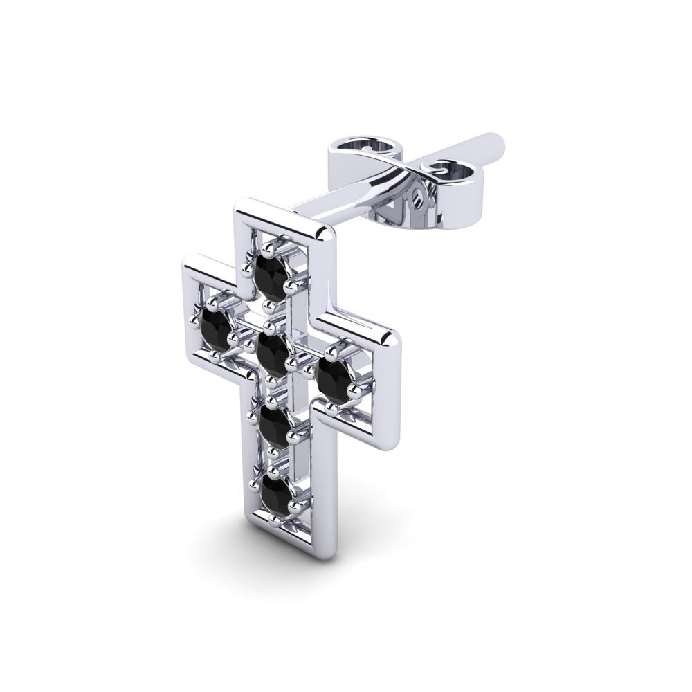Black Onyx Men's Earring Gnole