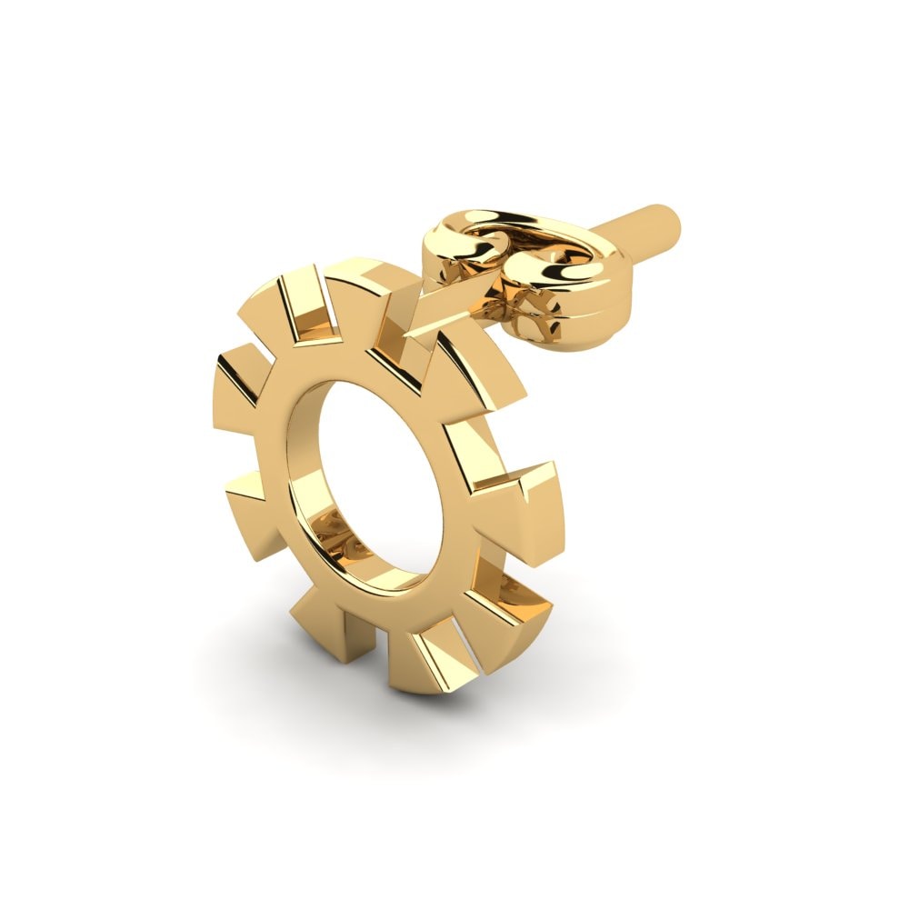 14k Oro Amarillo Pendiente para hombre Loro