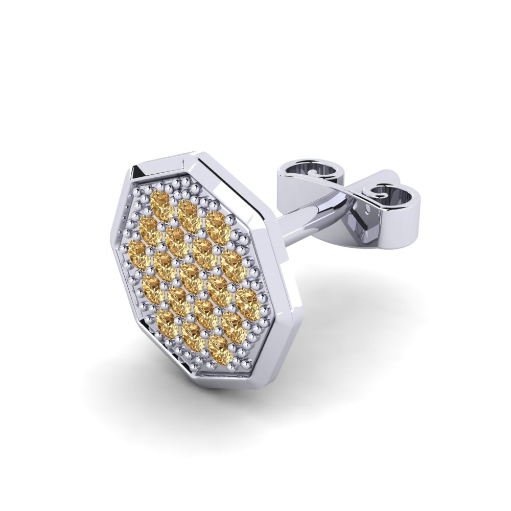 Diamante café Pendiente para hombre Samual