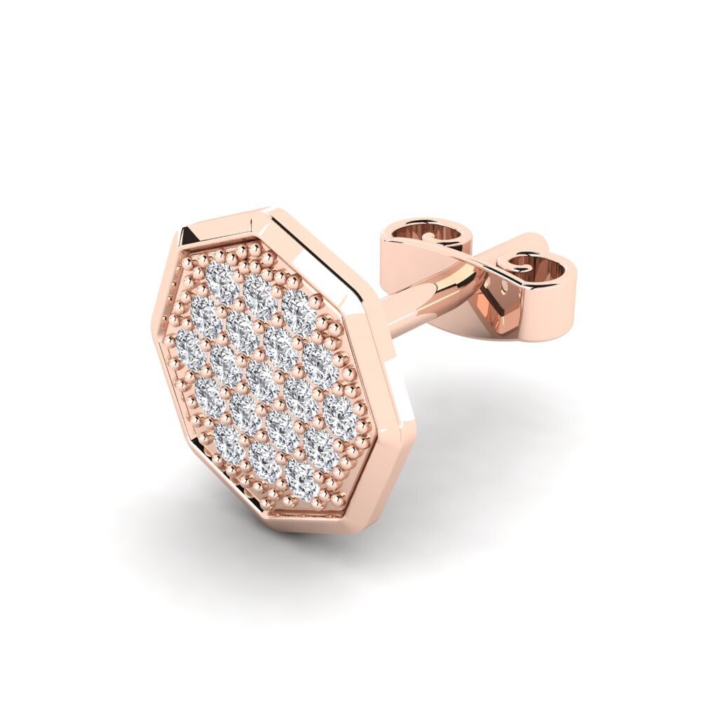 14K Rose Gold Men's Earring Samual